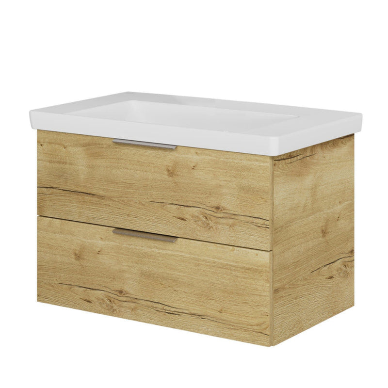 Steinkamp Living 2.0 meuble sous-vasque 75 cm avec Villeroy & Boch Subway 3.0 meuble sous-vasque 80 cm sans trou pour robinetterie, sans trop-plein