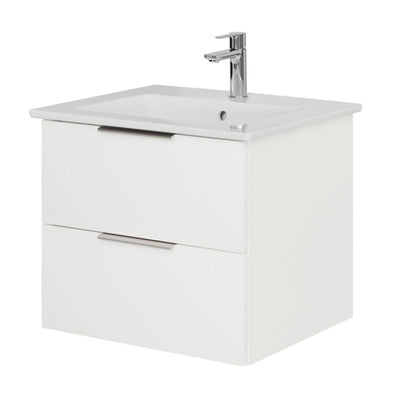 Steinkamp Living 2.0 meuble sous-vasque 55 cm avec meuble sous-vasque Villeroy & Boch Venticello 60 cm CeramicPlus avec trop-plein