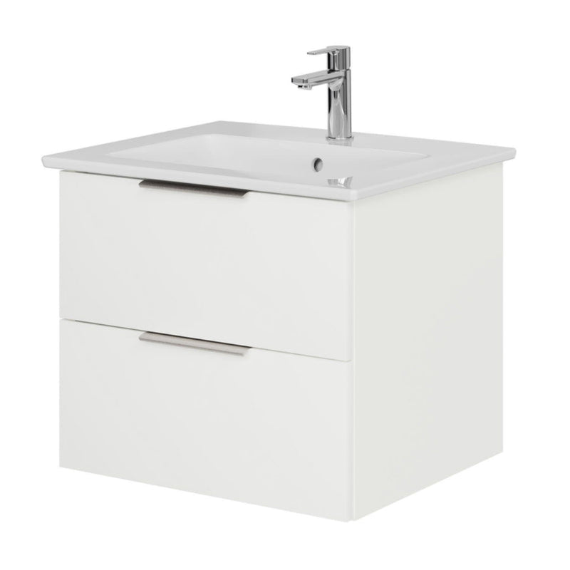 Steinkamp Living 2.0 meuble sous-vasque 55 cm avec meuble sous-vasque Villeroy & Boch Venticello 60 cm CeramicPlus avec trop-plein