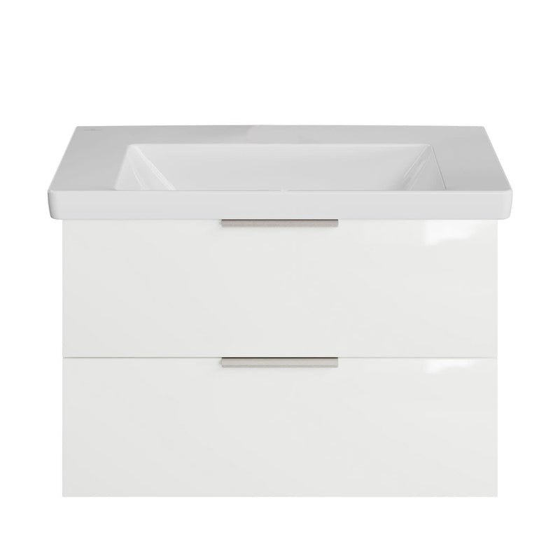 Steinkamp Living 2.0 meuble sous-vasque 75 cm avec Villeroy & Boch Subway 3.0 meuble sous-vasque 80 cm sans trou pour robinetterie, sans trop-plein
