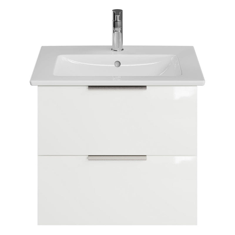 Steinkamp Living 2.0 meuble sous-vasque 55 cm avec meuble sous-vasque Villeroy & Boch Venticello 60 cm CeramicPlus avec trop-plein