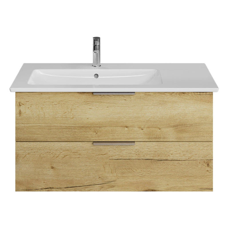 Steinkamp Living 2.0 meuble sous-vasque 95 cm avec meuble sous-vasque Villeroy & Boch Venticello 100 cm CeramicPlus avec trop-plein, vasque à gauche