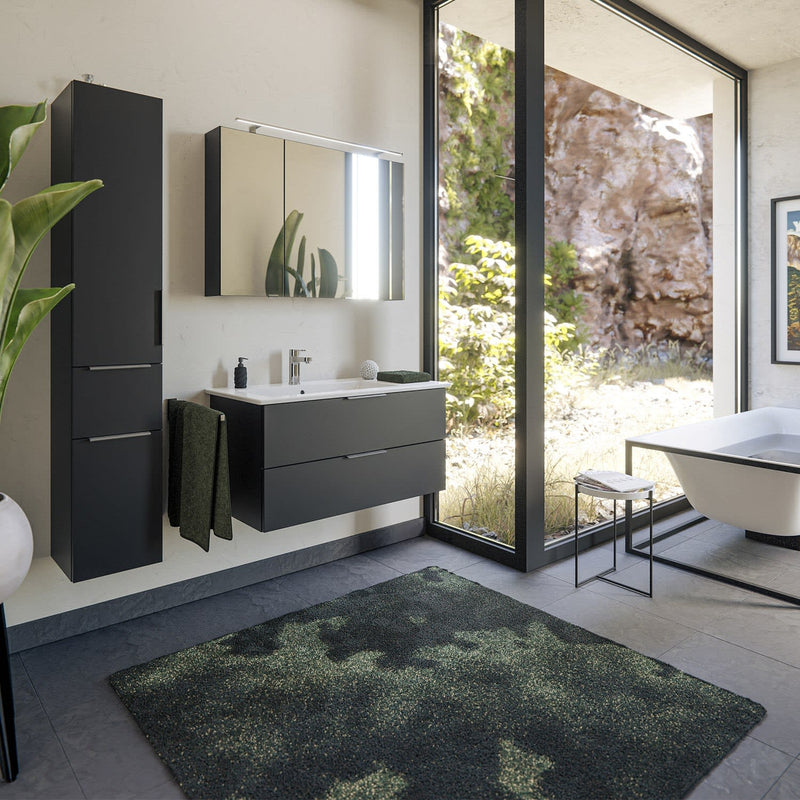 Steinkamp Living 2.0 meuble sous-vasque 95 cm avec meuble sous-vasque Villeroy & Boch Venticello 100 cm CeramicPlus avec trop-plein, vasque à gauche