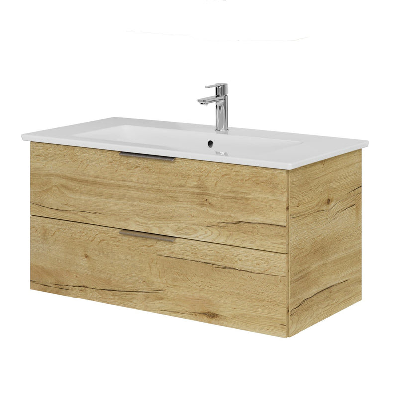 Steinkamp Living 2.0 meuble sous-vasque 95 cm pour meuble sous-vasque Villeroy & Boch Venticello 100 cm, vasque au milieu