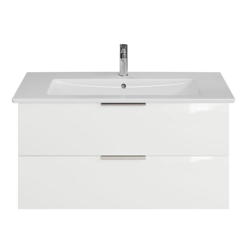 Steinkamp Living 2.0 meuble sous-vasque 95 cm pour meuble sous-vasque Villeroy & Boch Venticello 100 cm, vasque au milieu