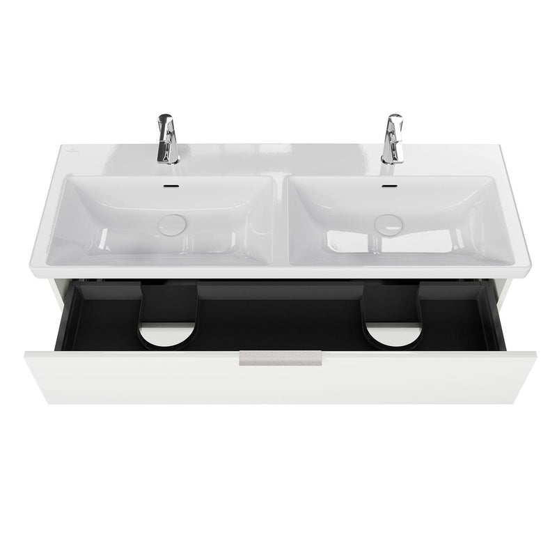 Steinkamp Living 2.0 meuble sous-vasque 125 cm pour Villeroy & Boch Subway 3.0 meuble sous-vasque double 130 cm