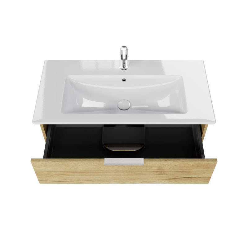 Steinkamp Living 2.0 meuble sous-vasque 95 cm pour meuble sous-vasque Villeroy & Boch Venticello 100 cm, vasque au milieu