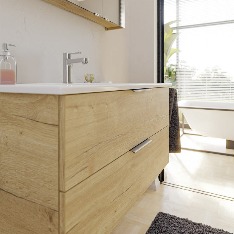 Steinkamp Living 2.0 meuble sous-vasque 95 cm pour meuble sous-vasque Villeroy & Boch Venticello 100 cm, vasque au milieu