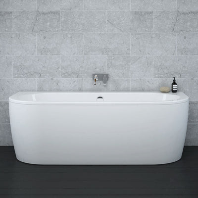 Steinkamp Life Vorwand-Badewanne 180 x 80 cm mit MT5 Ab- und Einlaufgarnitur