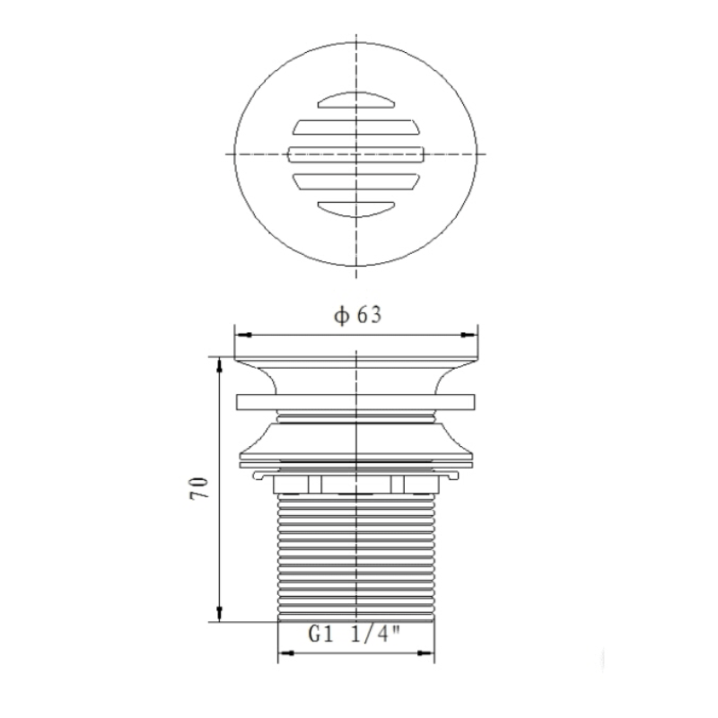 Vanne-filtre STUROTEC 1 1/4" sans trop-plein avec joint profilé