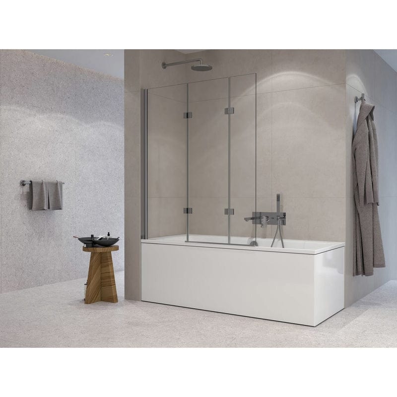 STUROTEC 3030 Pare-baignoire à 2 éléments rabattables 120 x 140 cm avec revêtement nano