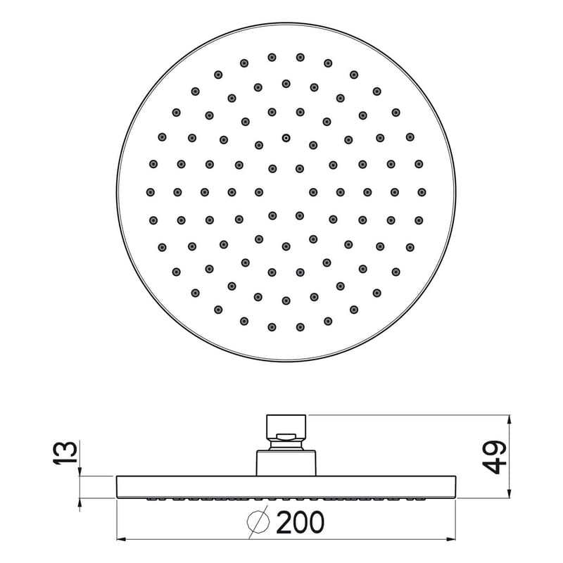 Douche de tête ronde STUROTEC Eco-Line 6 l/min 20 cm