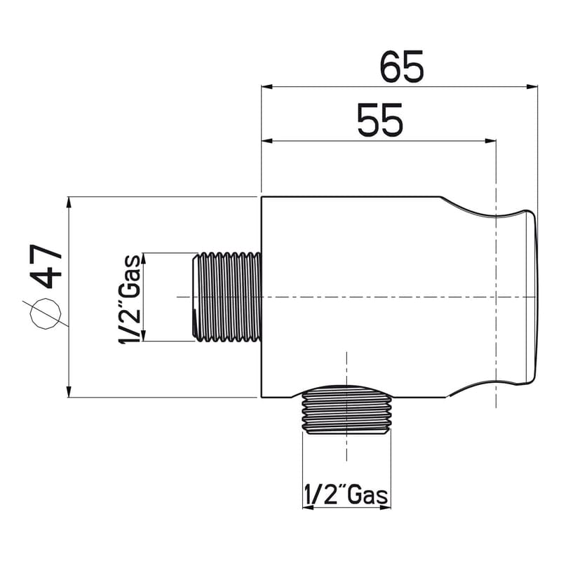 Coude de raccordement mural STUROTEC Eco-Line avec support de douche