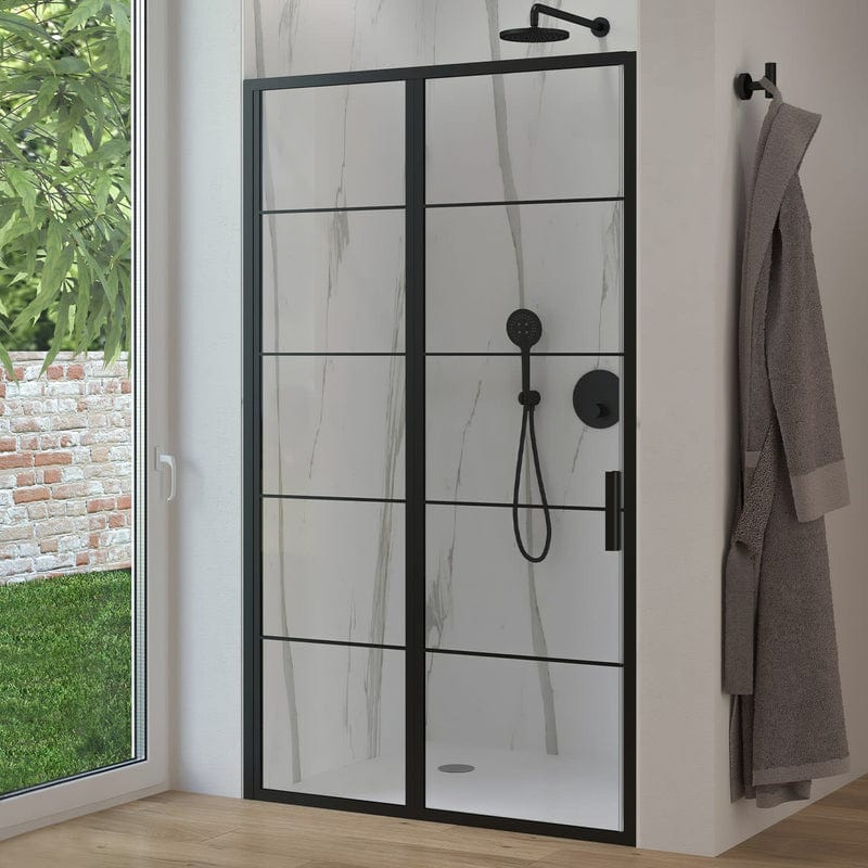 Porte tournante STUROTEC 3060 avec élément fixe 100 x 200 cm pour niche avec nano-revêtement