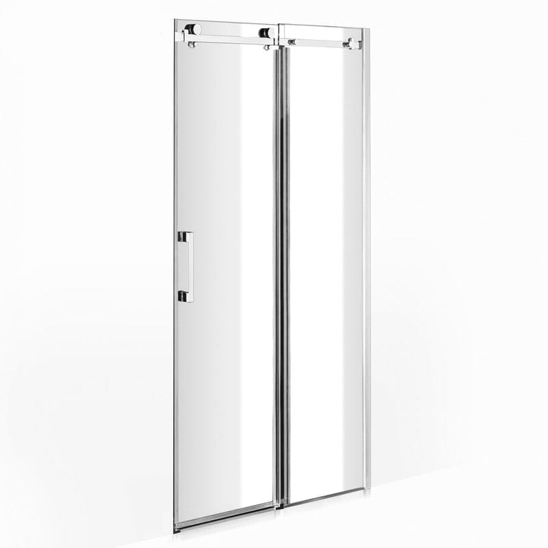 Porte coulissante STUROTEC 3070 avec élément fixe 120 x 200 cm pour niche avec revêtement nano
