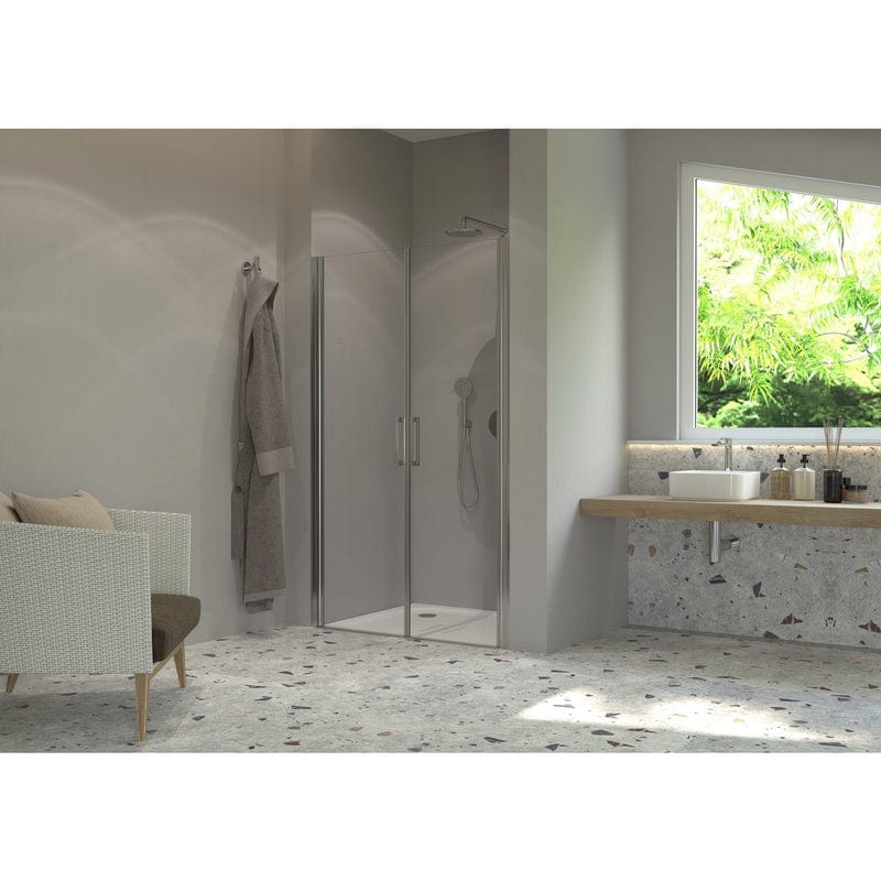 STUROTEC 6090 2 portes battantes pour niche 90 x 200 cm avec revêtement nano