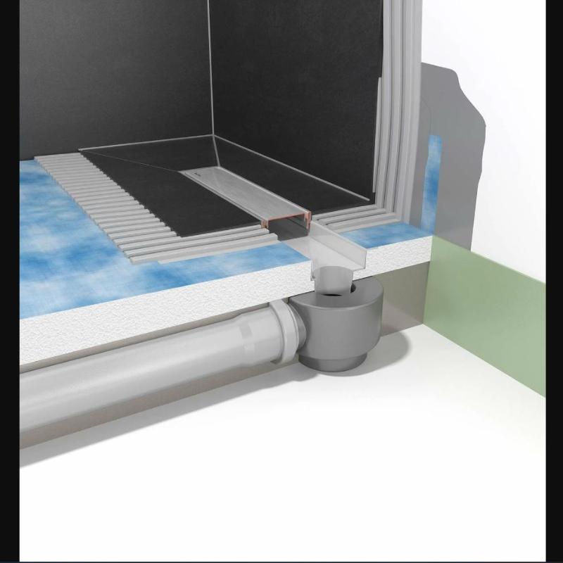 Caniveau de douche Sturotec 60 cm, set complet avec couvercle design