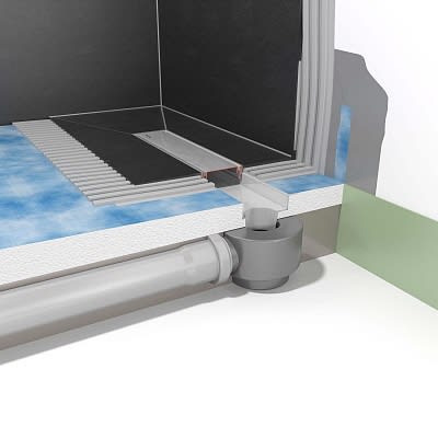 Caniveau de douche Sturotec 90 cm, set complet avec couvercle design