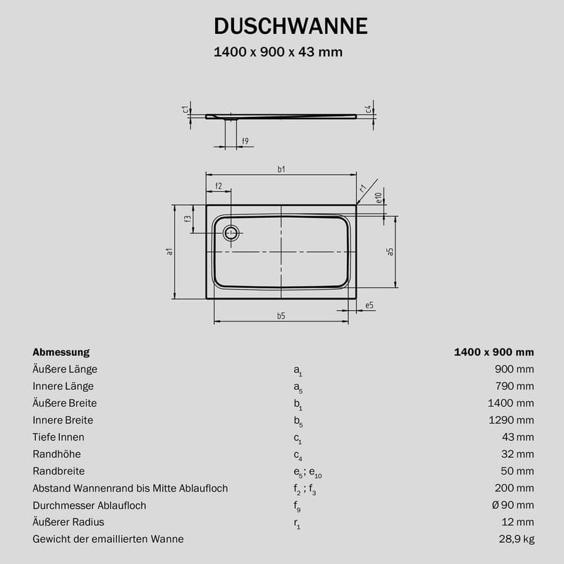 Receveur de douche super plat STUROTEC Sturo