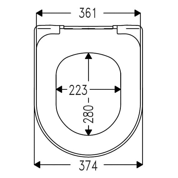 Abattant WC STUROTEC 2010 avec mécanisme de fermeture en douceur, pour Duravit Stark 3, Darling New, ME by Starck