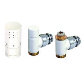 Ensemble de vannes thermostatiques STUROTEC forme d'angle