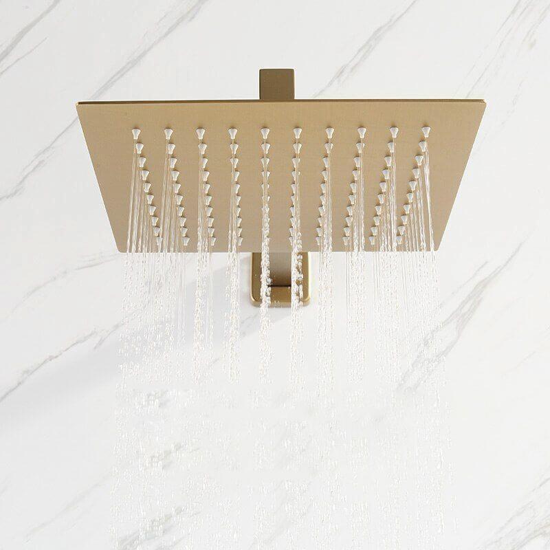 Ducha termostática empotrada a pared TILSO dorado - Entorno baño