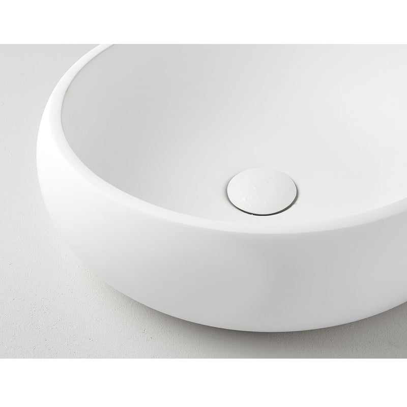 Vasque à poser ronde en pierre de synthèse RONDO - Le Monde du Bain