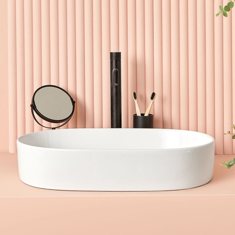 Vasque à poser en céramique TRAPANI blanc mat ou brillant - Le Monde du Bain