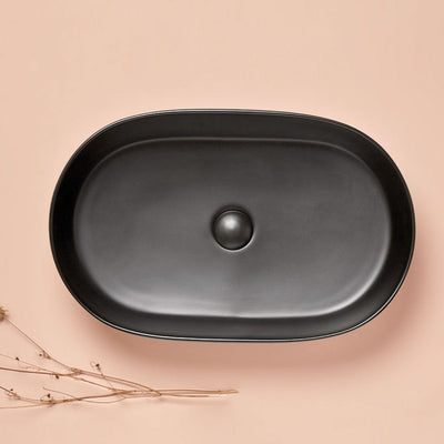 Vasque à poser en céramique TRAPANI noir mat ou gris mat - Le Monde du Bain