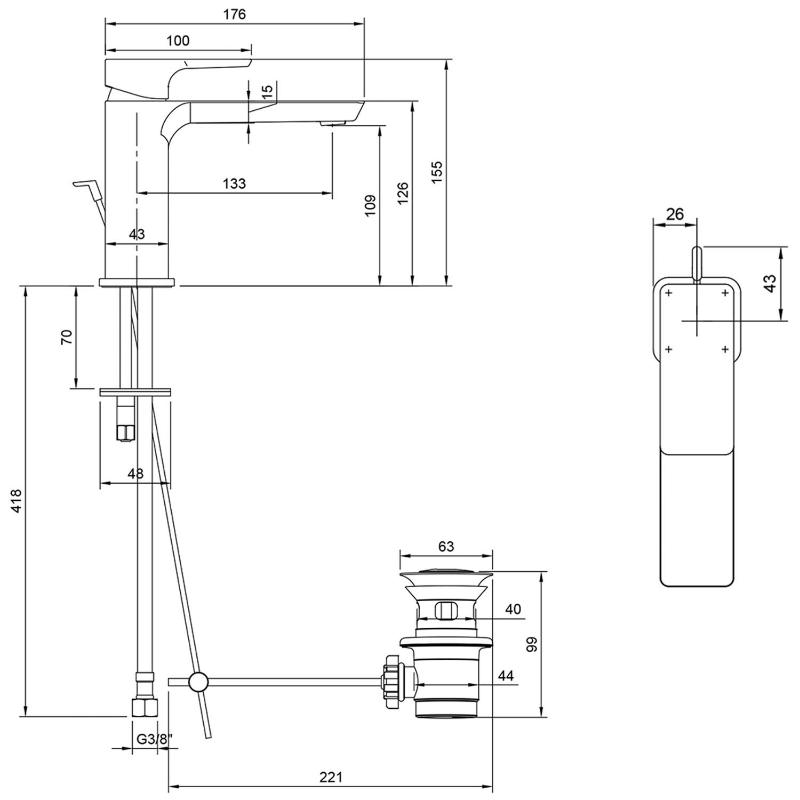 Villeroy & Boch Subway 3.0 mitigeur de lavabo
