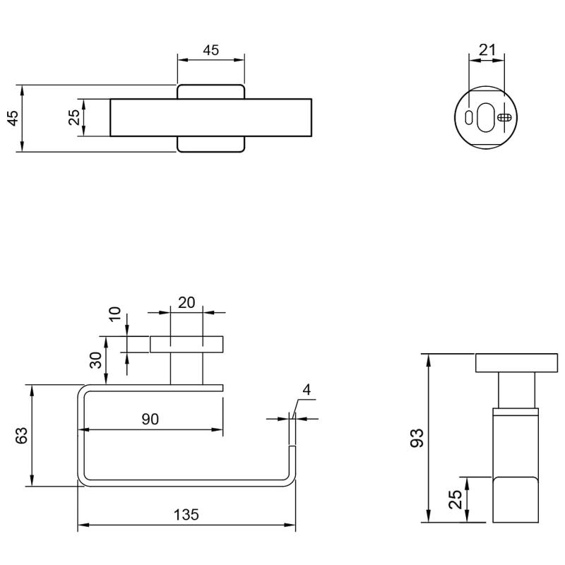 Villeroy & Boch Elements - Porte-papier toilette frappant sans couvercle