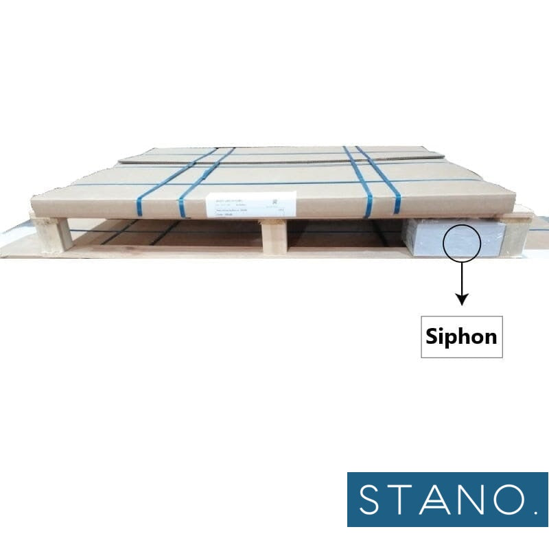 Emballage - Receveur de douche extra plat PURE en résine surface ardoisée gris - Le Monde du Bain