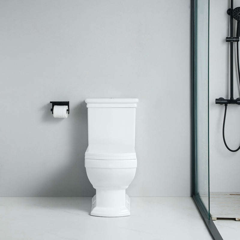 Vue de devant Toilette WC rétro MADRY en céramique