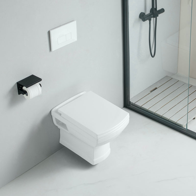 Vue de dessus Cuvette WC rétro suspendu MECHELL en céramique