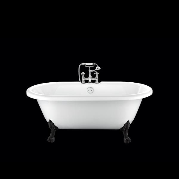 Baignoire ancienne CHELSEA Blanche - Le Monde du Bain | Pieds de Lion Noirs