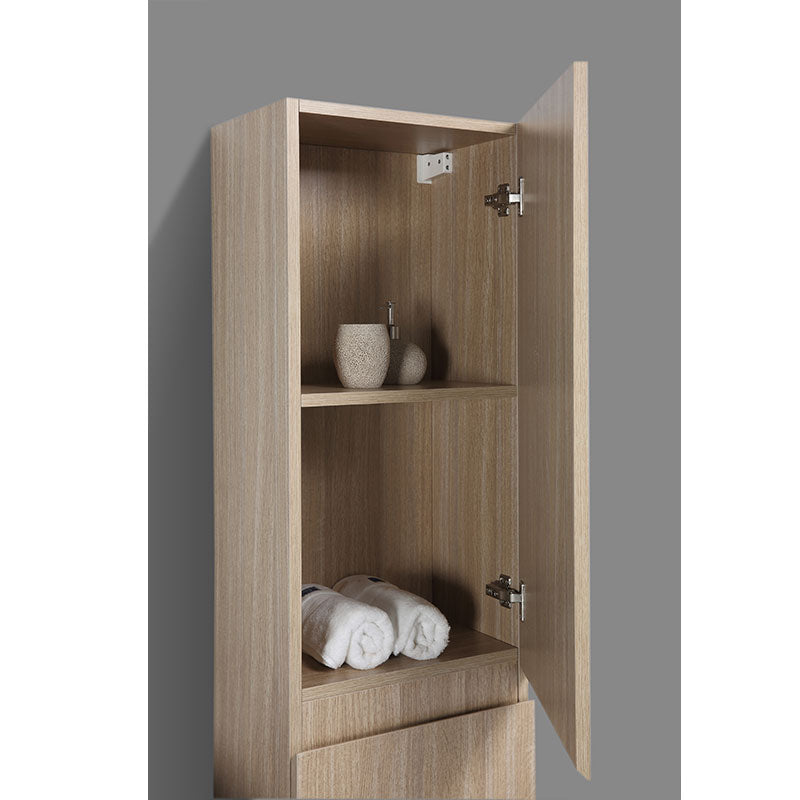 Grande armoire de rangement VERONA hauteur 176 cm, chêne clair texturé