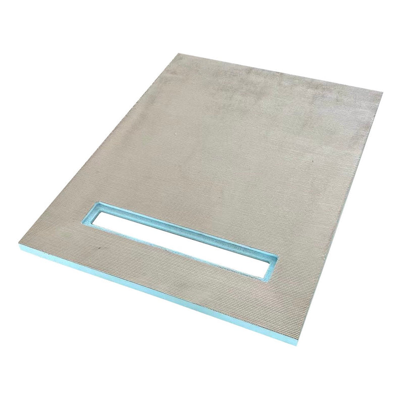 Receveur de douche à carreler ELIO 4 pentes 90 x 120 cm avec grille linéaire et bonde