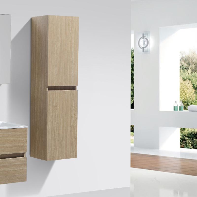 Grande armoire de rangement SIENA hauteur 150 cm, chêne clair - Le Monde du Bain