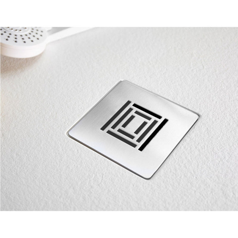 Receveur de douche extra plat LOGIC surface ardoisée, rectangulaire blanc