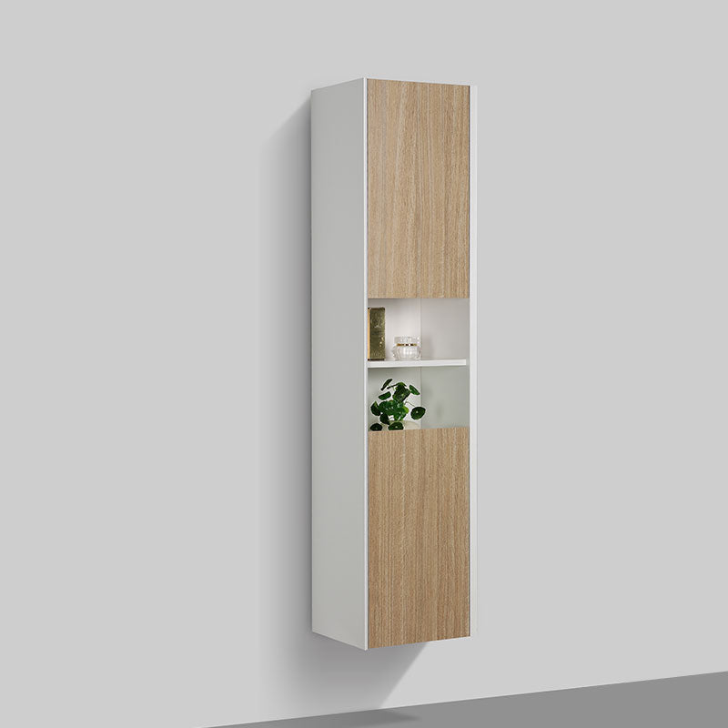 Grande armoire de rangement PALIO hauteur 170 cm, chêne clair texturé