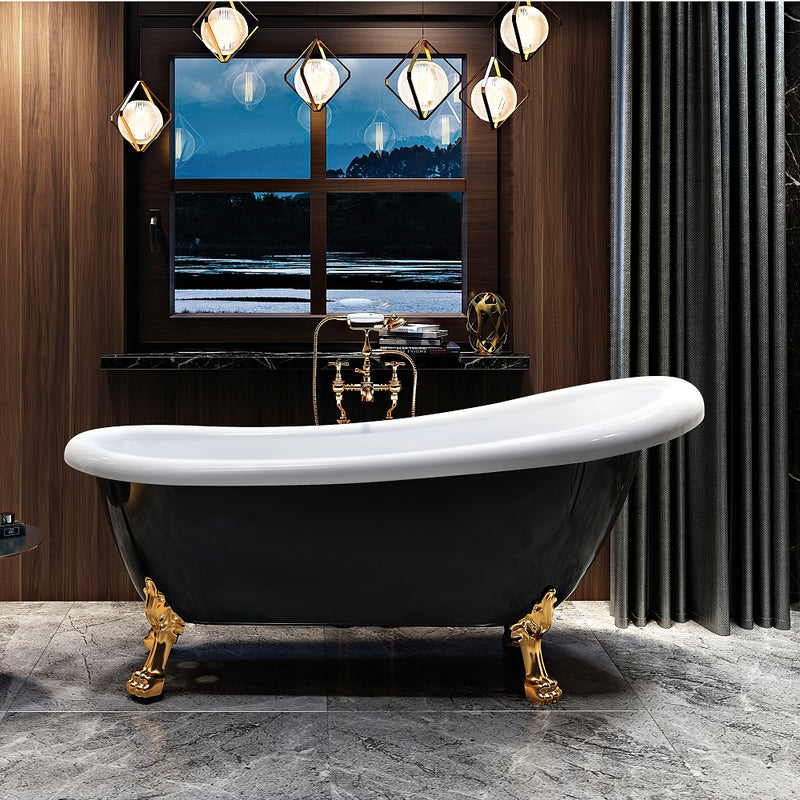 Baignoire ancienne sur pieds RICHMOND Noire