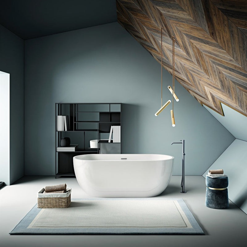 Baignoire îlot design ovale BOSTON blanche - Le monde du Bain