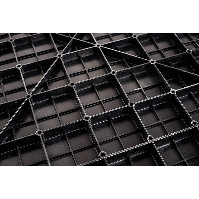 Structure alvéolaire Receveur de douche extra plat LUCIA en SoliCast® surface ardoisée noir