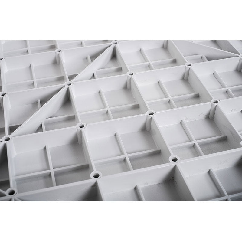 Structure alvéolaire Receveur de douche extra plat LUCIA en SoliCast® surface ardoisée blanc