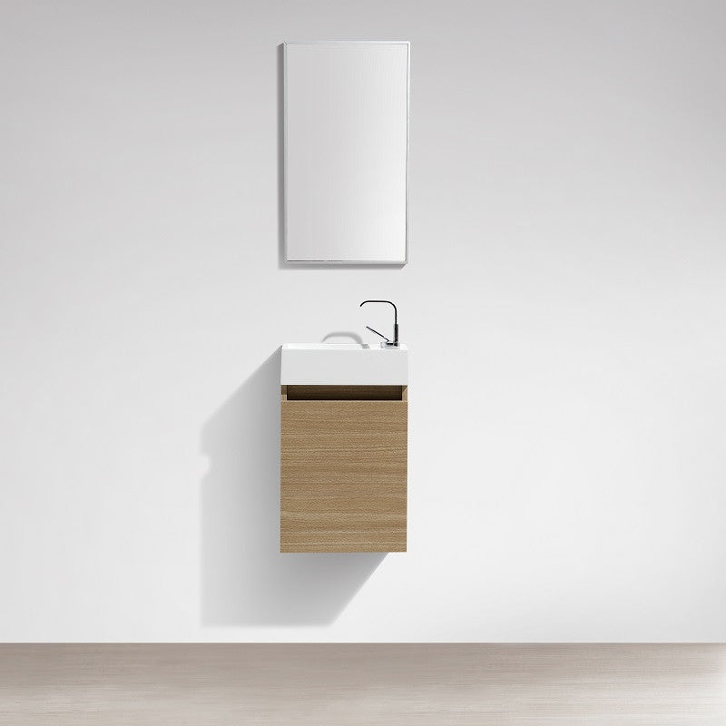 Meuble lave-main salle de bain design SIENA largeur 40 cm, chêne clair - Le Monde du Bain