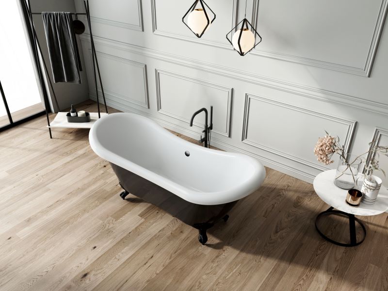 Baignoire ancienne sur pieds DARLINGTON Noire