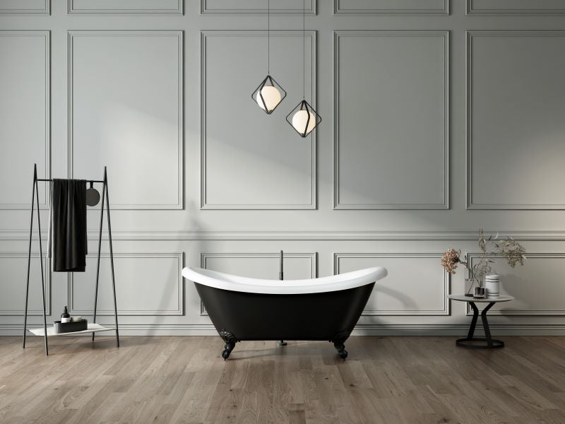 Baignoire ancienne sur pieds DARLINGTON Noire