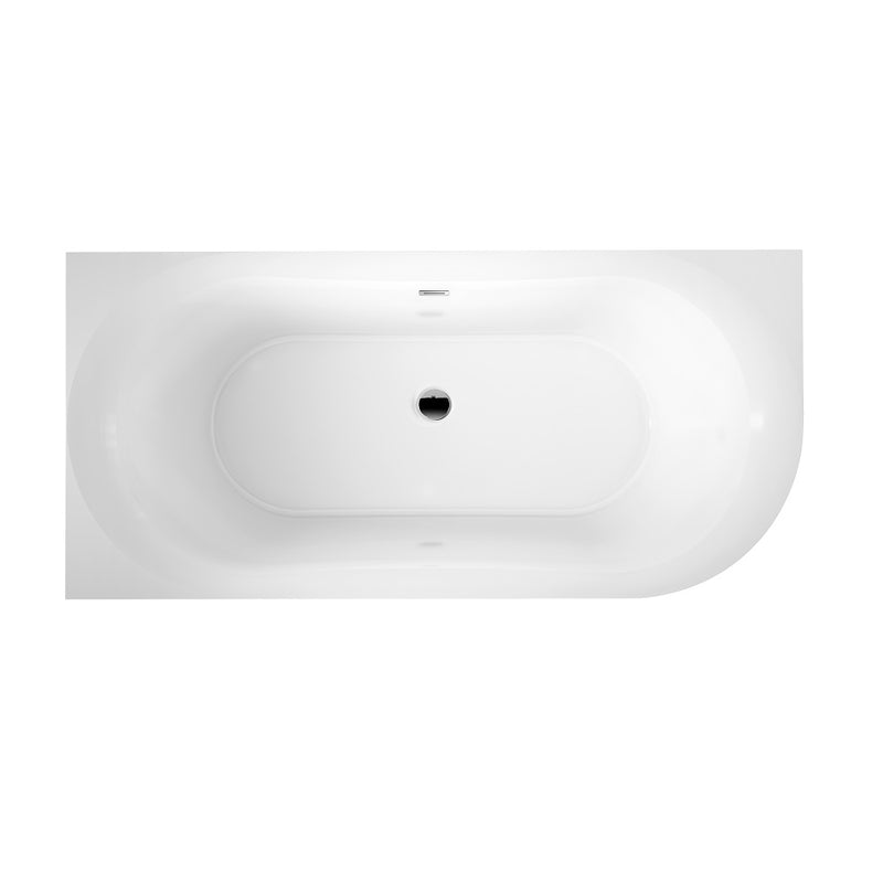 Baignoire design ovale semi-îlot ELIZABETH blanche