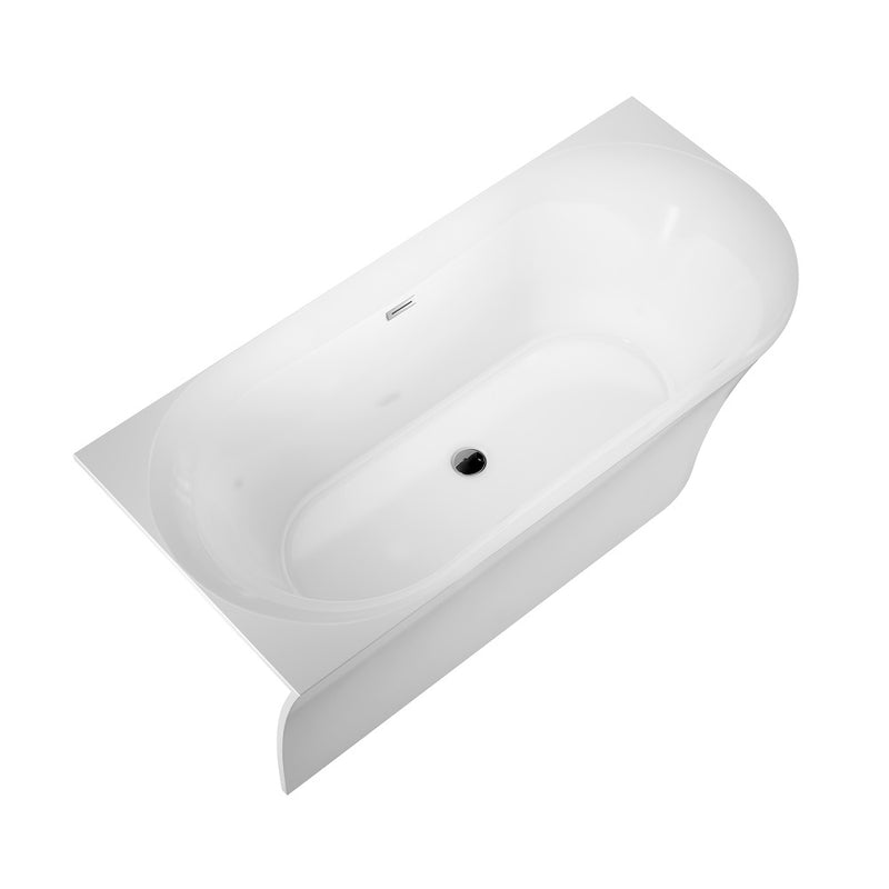 Baignoire design ovale semi-îlot ELIZABETH blanche