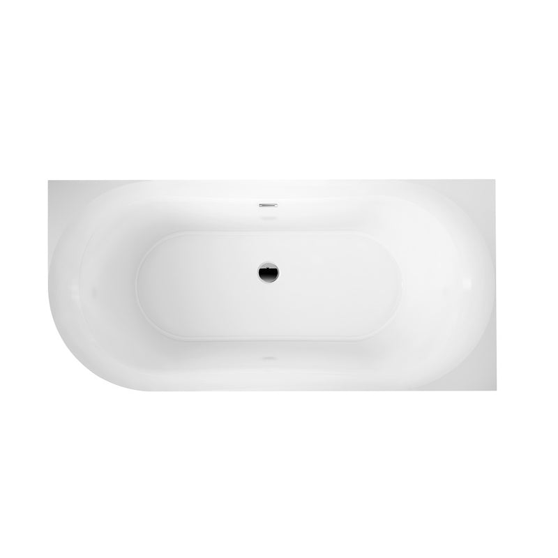 Baignoire design ovale semi-îlot ELIZABETH blanche